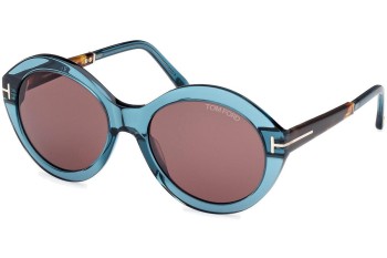 Ochelari de soare Tom Ford Seraphina FT1088 90E Rotunzi Albaștri