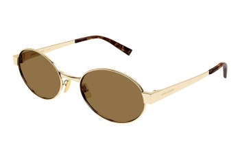 Ochelari de soare Saint Laurent SL692 004 Rotunzi Aurii