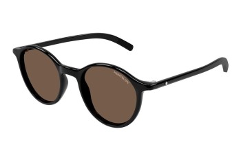 Ochelari de soare Mont Blanc MB0324S 001 Rotunzi Negri