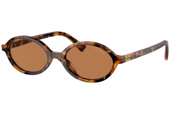 Ochelari de soare Miu Miu MU04ZS 19P2Z1 Ovali Havana