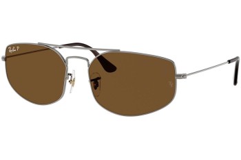 Ochelari de soare Ray-Ban RB3845 004/57 Polarized Dreptunghiulari Gri