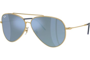 Ochelari de soare Ray-Ban Aviator Reverse RBR0101S 001/GA Pilot Aurii