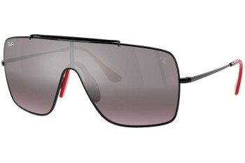 Ochelari de soare Ray-Ban RB3697M F009Y3 Lentilă unică | Shield Negri