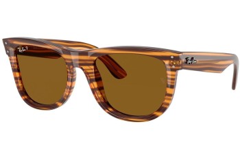 Ochelari de soare Ray-Ban Wayfarer Reverse RBR0502S 679183 Polarized Pătrați Havana