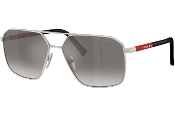 Ochelari de soare Prada Linea Rossa PSA50S 1BC02M Dreptunghiulari Argintii