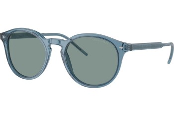 Ochelari de soare Giorgio Armani AR8211F 607156 Rotunzi Albaștri