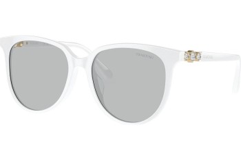 Ochelari de soare Swarovski SK6023D 103387 Polarized Cat Eye Albi