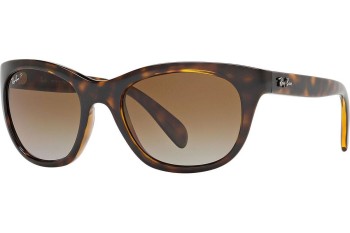 Ochelari de soare Ray-Ban RB4216 710/T5 Polarized Cat Eye Havana