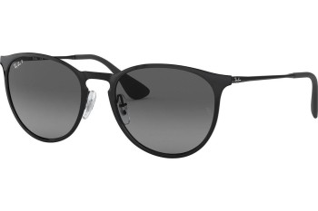 Ochelari de soare Ray-Ban Erika Metal RB3539 002/T3 Polarized Rotunzi Negri