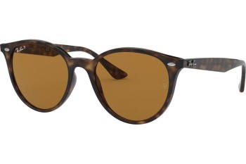 Ochelari de soare Ray-Ban RB4305F 710/83 Polarized Cat Eye Havana