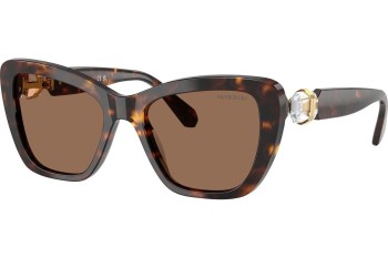 Ochelari de soare Swarovski SK6018 100273 Cat Eye Havana