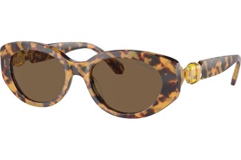 Ochelari de soare Swarovski SK6002 104073 Ovali Havana