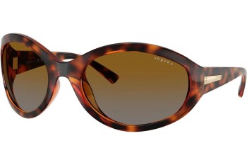 Ochelari de soare Vogue Eyewear VO5606S W656T5 Polarized Rotunzi Havana