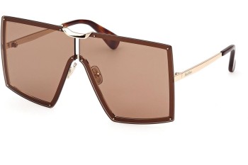 Ochelari de soare Max Mara MM0117 32E Lentilă unică | Shield Maro