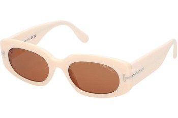 Ochelari de soare Tom Ford Cielle FT1187 25E Ovali Bej