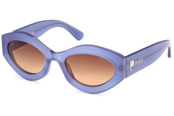 Ochelari de soare Emilio Pucci EP0227 90F Ovali Albaștri