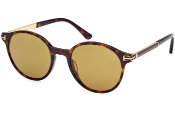 Ochelari de soare Tom Ford Araki FT1184 52H Polarized Rotunzi Havana