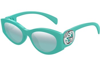 Ochelari de soare Gucci GG1691S 004 Ovali Albaștri