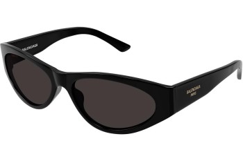 Ochelari de soare Balenciaga BB0367S 001 Ovali Negri