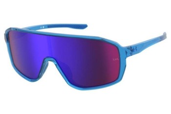 Ochelari de soare Under Armour UAGAMEDAYJR OXZ/GR Lentilă unică | Shield Albaștri