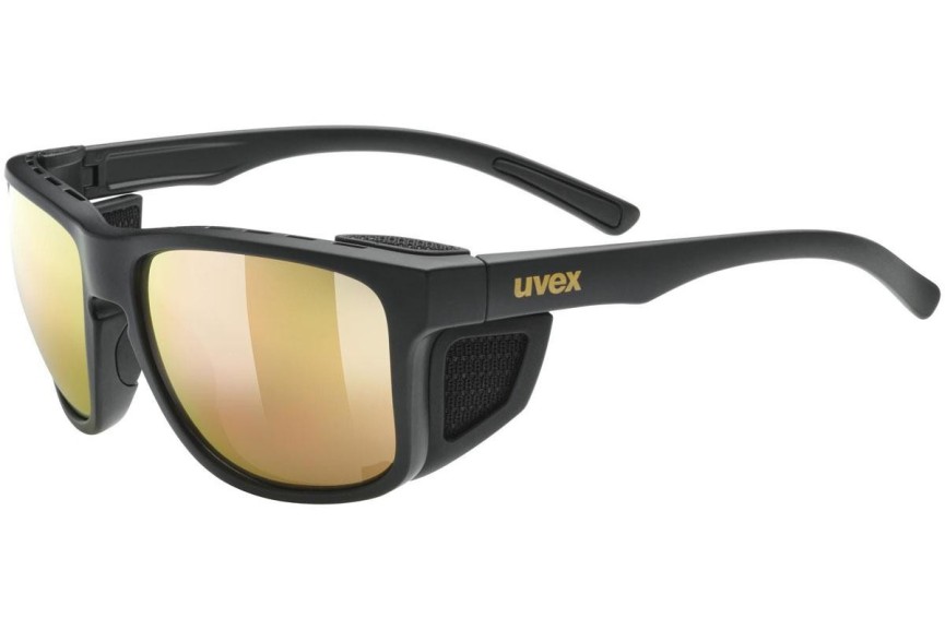 Ochelari de soare uvex sportstyle 312 Black Mat / Gold S3 Pătrați Negri