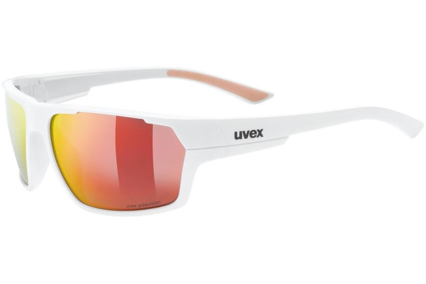 Ochelari de soare uvex sportstyle 233 P White Mat S3 Polarized Dreptunghiulari Albi