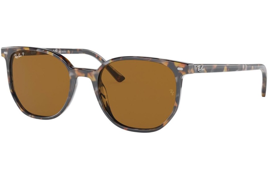 Ochelari de soare Ray-Ban Elliot RB2197 135757 Polarized Pătrați Havana