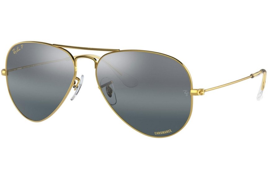 Ochelari de soare Ray-Ban Aviator Chromance Collection RB3025 9196G6 Polarized Pilot Aurii