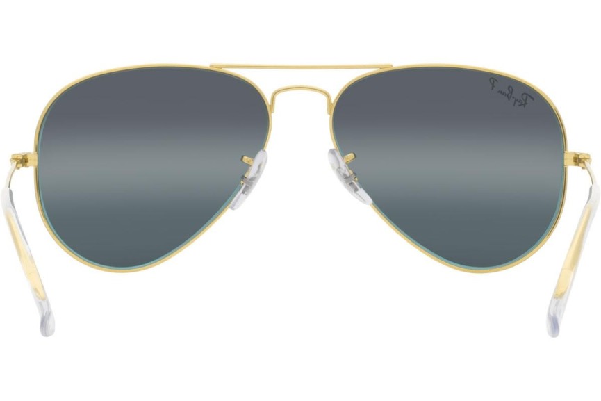 Ochelari de soare Ray-Ban Aviator Chromance Collection RB3025 9196G6 Polarized Pilot Aurii