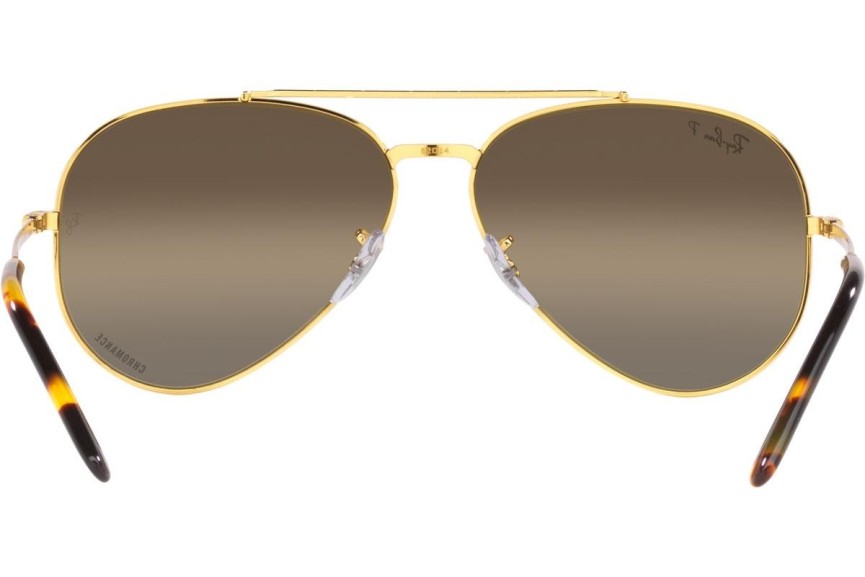 Ochelari de soare Ray-Ban New Aviator Chromance Collection RB3625 9196G5 Polarized Pilot Aurii