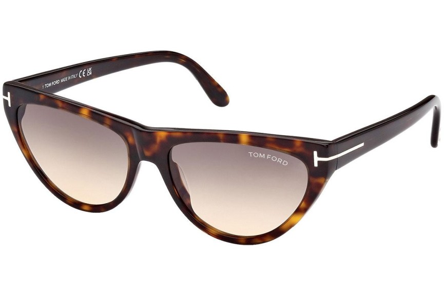 Ochelari de soare Tom Ford FT0990 52B Cat Eye Havana