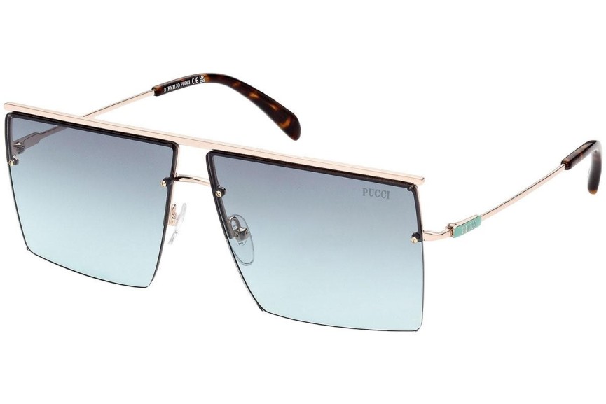 Ochelari de soare Emilio Pucci EP0188 28B Pătrați Aurii