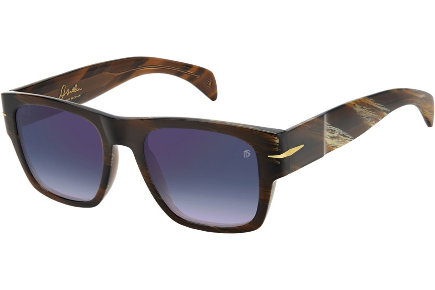 Ochelari de soare David Beckham Limited Edition DB7000/SBOLD EX4/BT Pătrați Maro