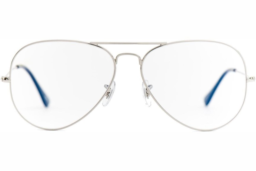 Ochelari OiO by eyerim Nash Silver blue-light [non-prescription] Pilot Argintii