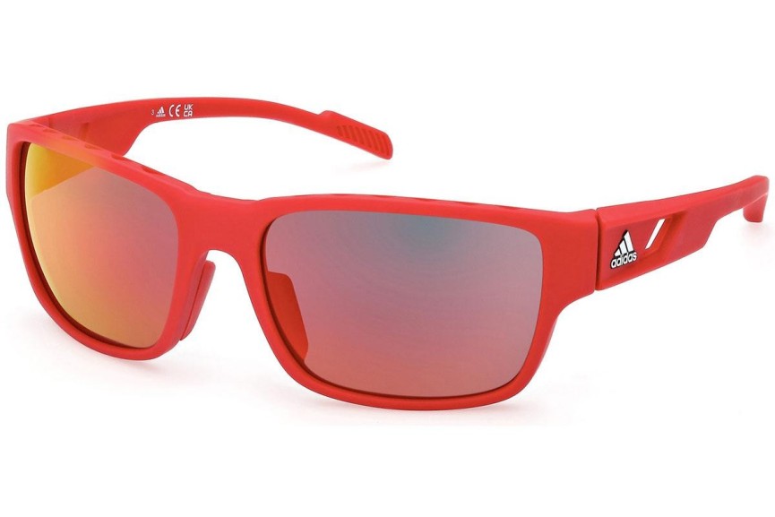 Ochelari de soare Adidas Sport SP0069 66L Dreptunghiulari Roșii