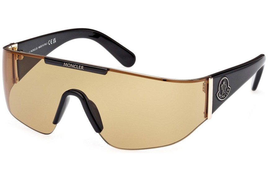 Ochelari de soare Moncler ML0247 01E Lentilă unică | Shield Negri