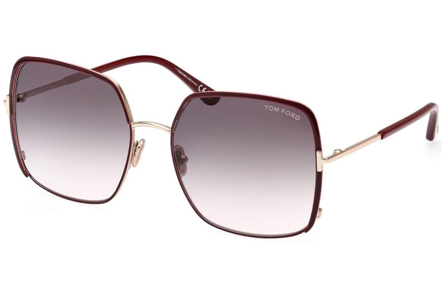 Ochelari de soare Tom Ford FT1006 69W Cat Eye Roșii