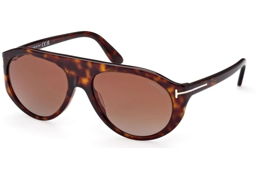 Ochelari de soare Tom Ford FT1001 52F Pilot Havana