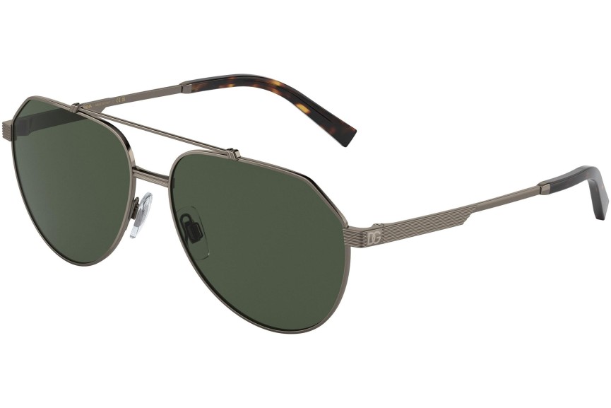 Ochelari de soare Dolce & Gabbana DG2288 13359A Polarized Pilot Aurii