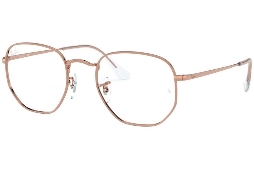 Ochelari Ray-Ban Hexagonal RX6448 3094 Pătrați Aurii