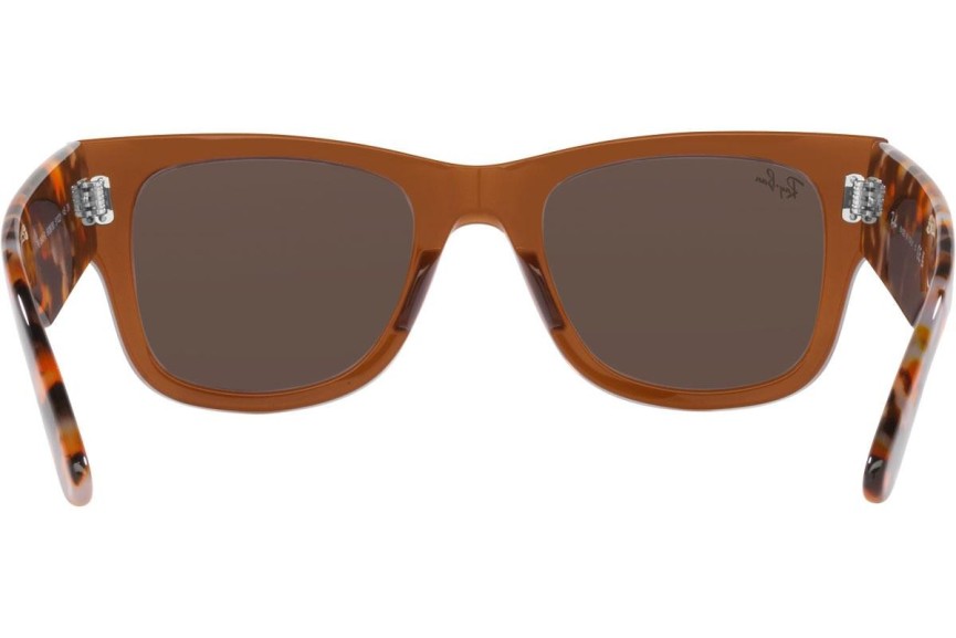 Ochelari de soare Ray-Ban Mega Wayfarer RB0840S 663693 Pătrați Maro