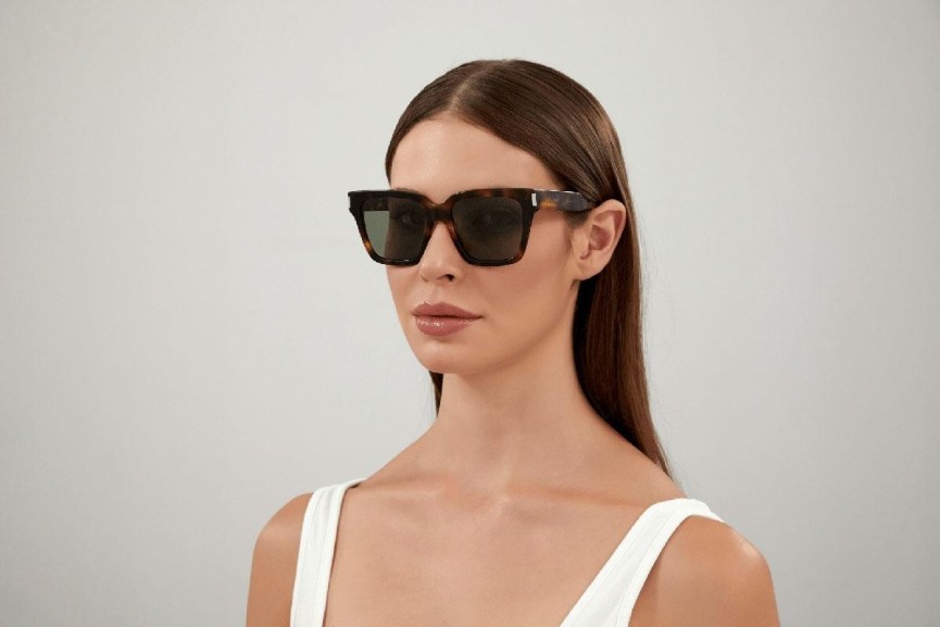 Ochelari de soare Saint Laurent SL507 003 Pătrați Havana