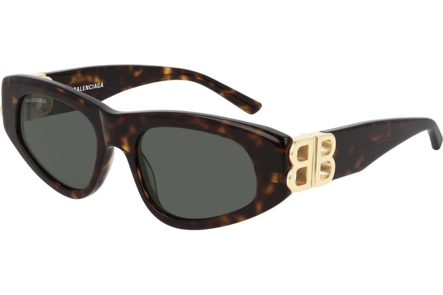 Ochelari de soare Balenciaga BB0095S 002 Cat Eye Havana