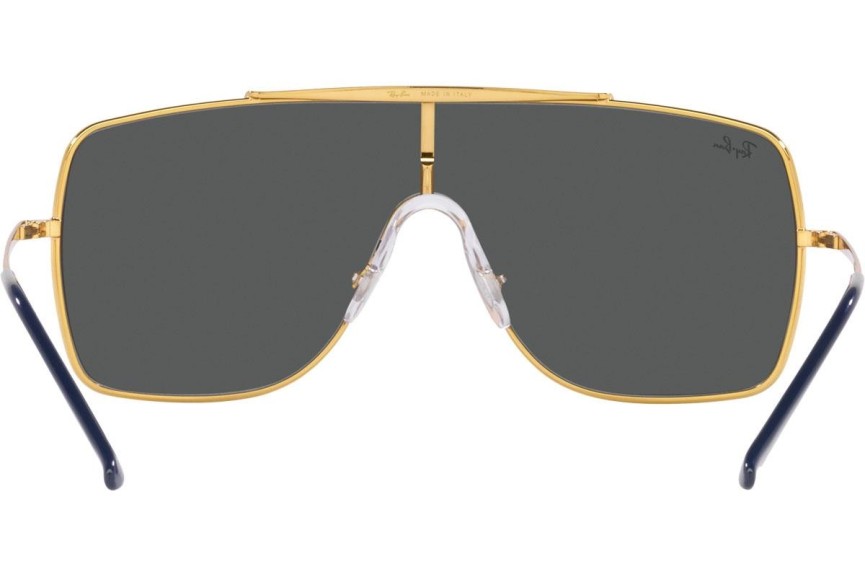 Ochelari de soare Ray-Ban Wings II RB3697 924687 Lentilă unică | Shield Aurii