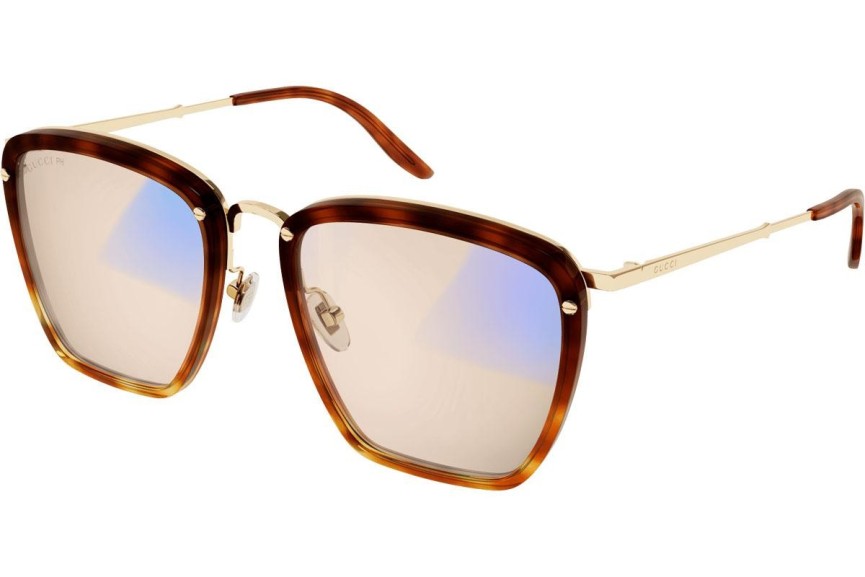 Ochelari de soare Gucci GG0673S 006 Pătrați Havana