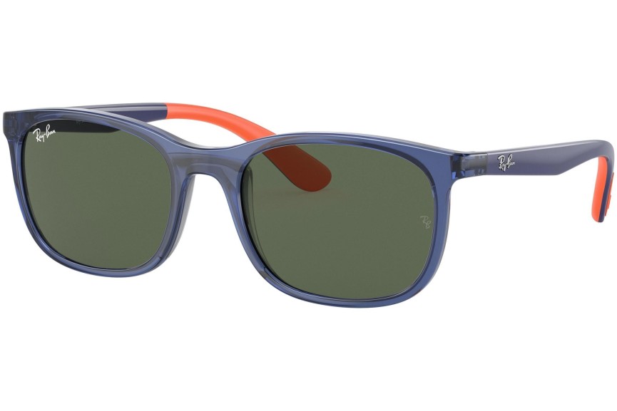 Ochelari de soare Ray-Ban Junior RJ9076S 712471 Dreptunghiulari Albaștri