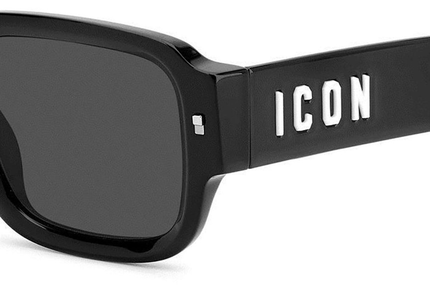 Ochelari de soare Dsquared2 ICON0009/S 807/IR Dreptunghiulari Negri