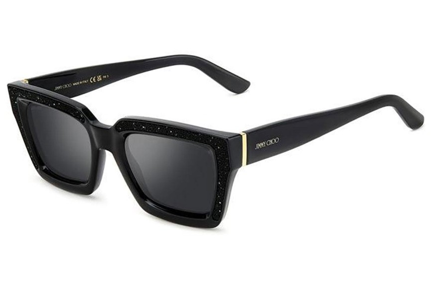 Ochelari de soare Jimmy Choo MEGS/S 807/T4 Dreptunghiulari Negri