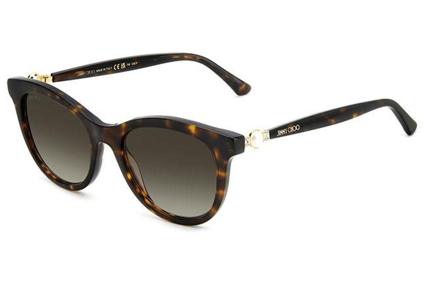 Ochelari de soare Jimmy Choo ANNABETH/S 086/HA Cat Eye Havana