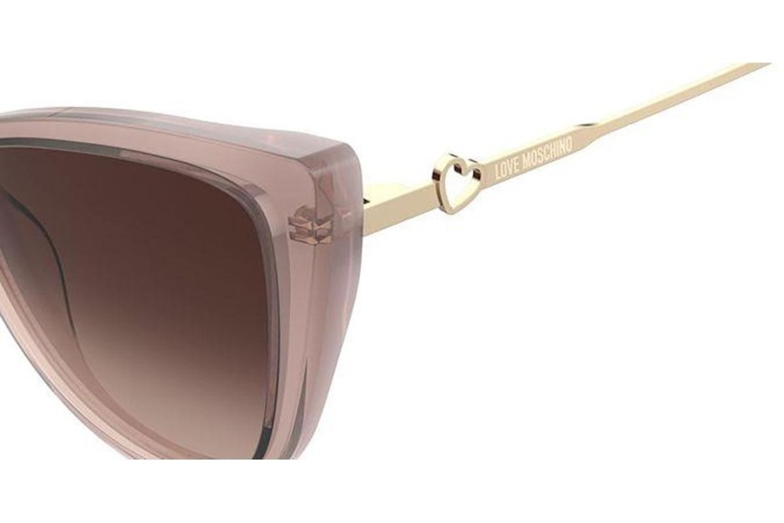 Ochelari de soare Love Moschino MOL062/S FWM/HA Cat Eye Bej